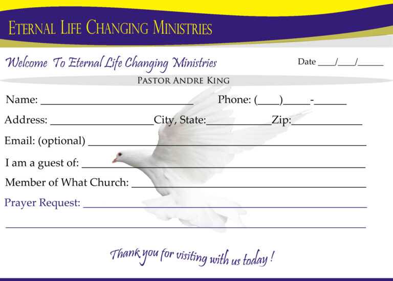 Church Visitor Card Template Word Best Professional Templates