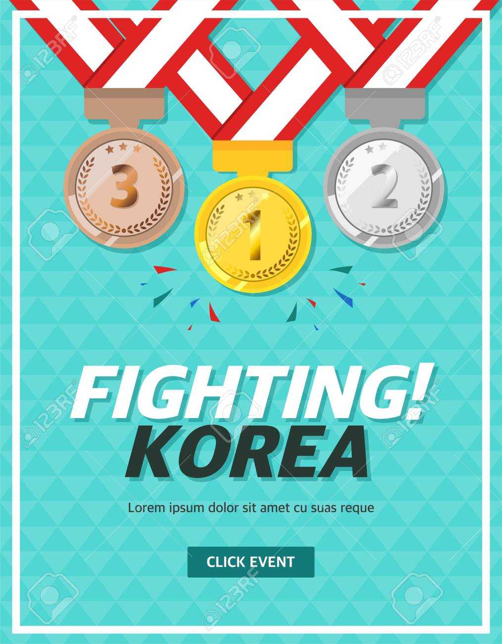 Event Banner Template With Medals – Fighting Korea Regarding Event Banner Template