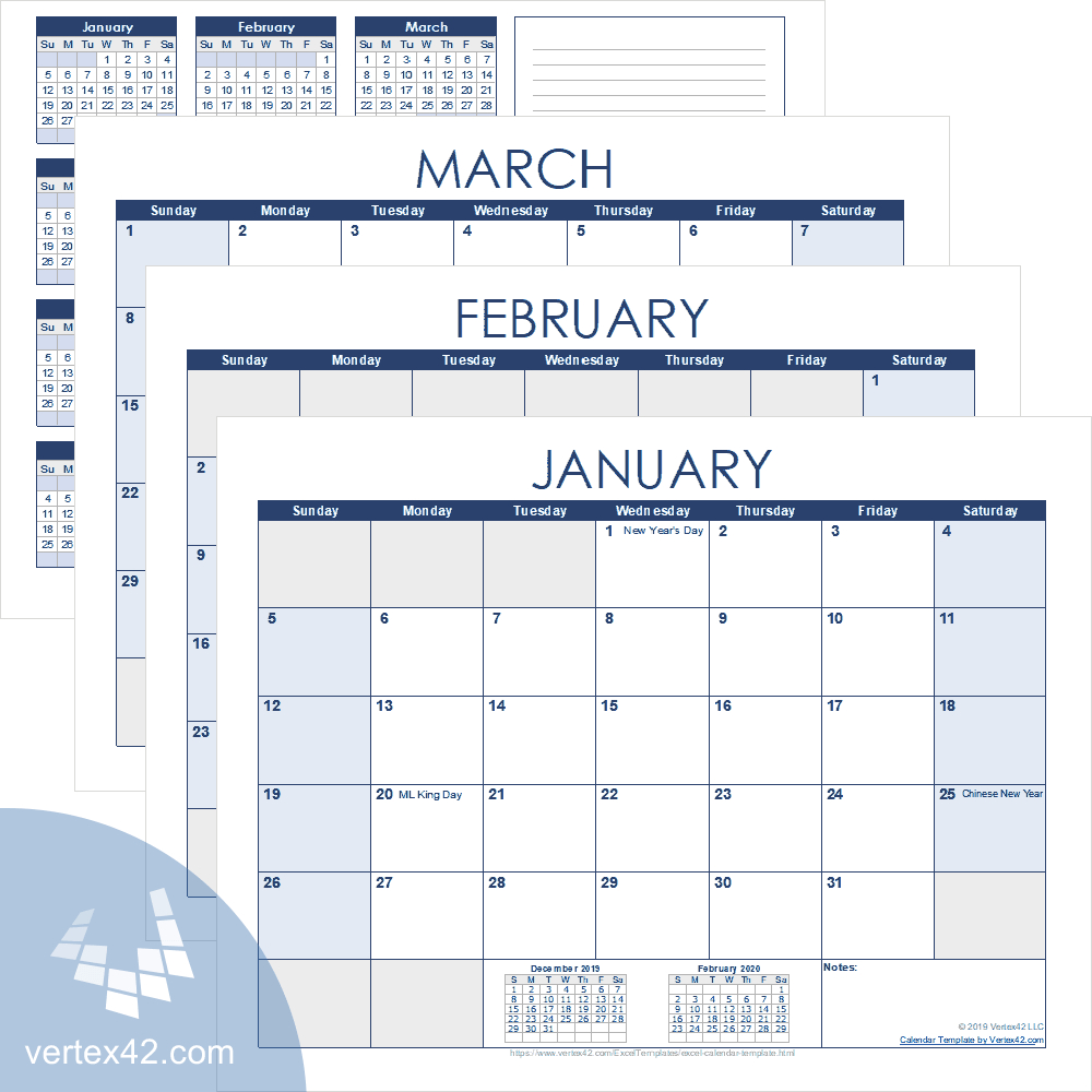 Excel Calendar Template For 2020 And Beyond For Blank Activity Calendar Template