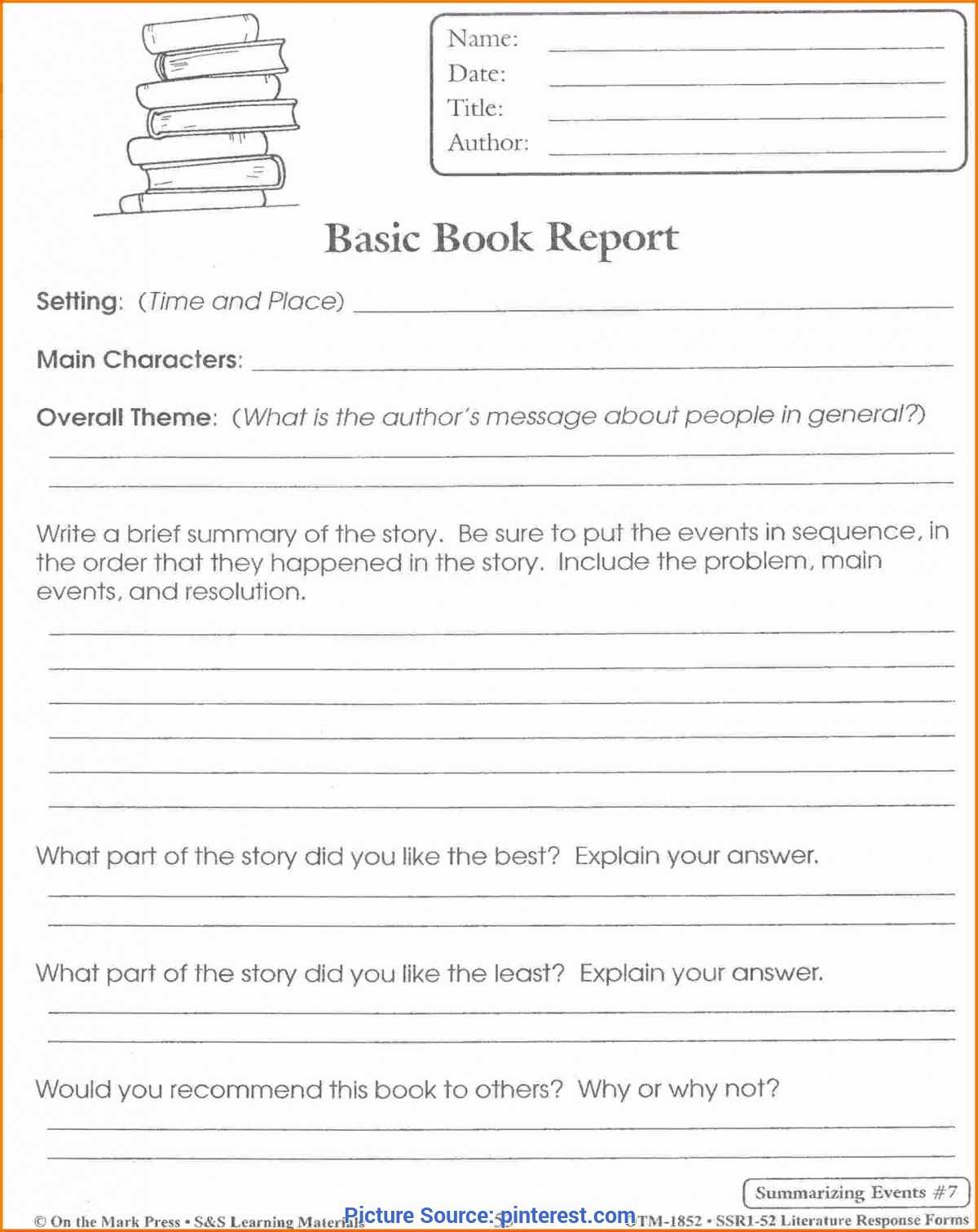 Excellent Book Review Lesson Plan 5Th Grade Related Post Throughout 2Nd Grade Book Report Template