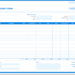 Expense Report Form In Company Expense Report Template