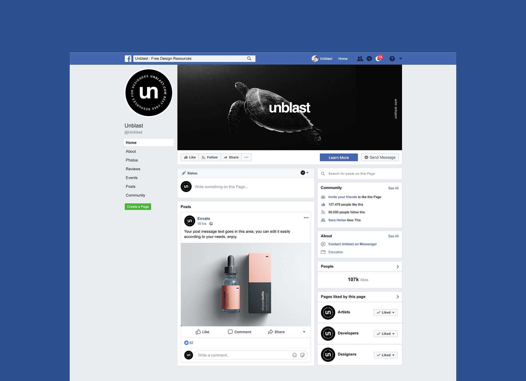 Facebook Page Mockup 2019 (Psd) Intended For Facebook Banner Template Psd
