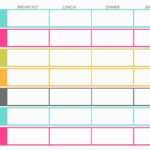 Family Budget Weekly Schedule Template Word Ideas Editable Within Meal Plan Template Word