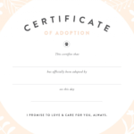 Fan Printable Adoption Certificate | Graham Website Within Blank Adoption Certificate Template