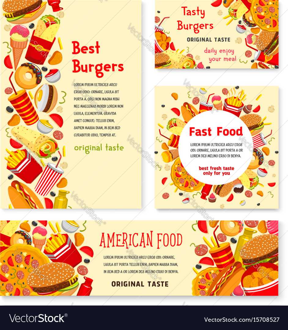 Fast Food Restaurant Banner And Poster Template Regarding Food Banner Template