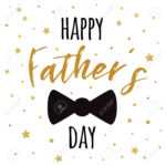 Fathers Day Banner Design With Lettering, Black Bow Tie Butterfly Within Tie Banner Template