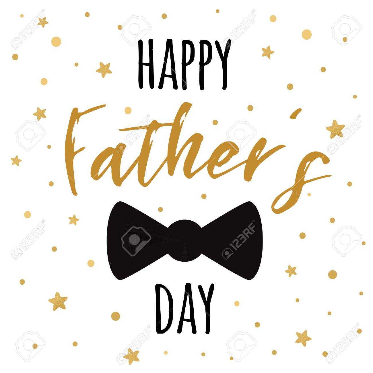 Fathers Day Banner Design With Lettering, Black Bow Tie Butterfly Within Tie Banner Template