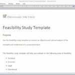 Feasibility Study Template Pertaining To Technical Feasibility Report Template