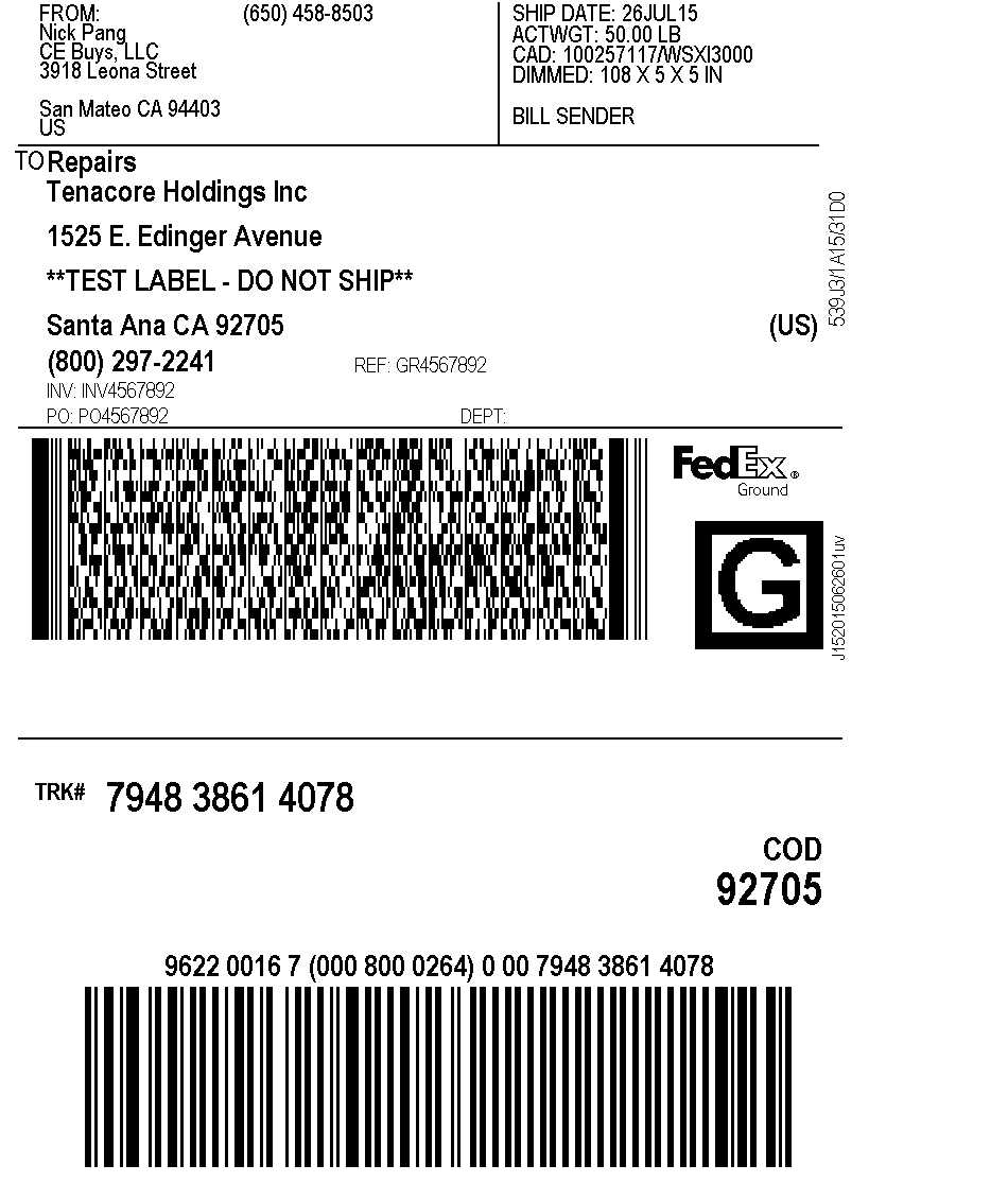Fedex Ground Return Label In Fedex Label Template Word