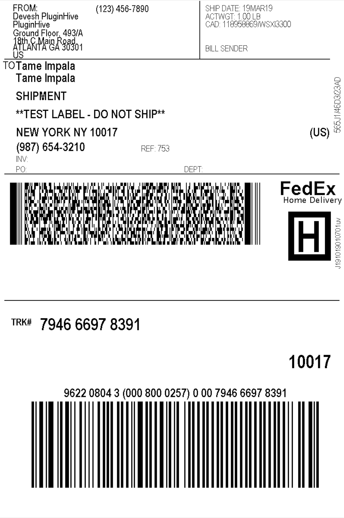 Fedex Ground Return Label Inside Fedex Label Template Word