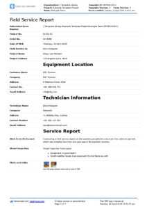 Field Service Report Template (Better Format Than Word regarding Field Report Template
