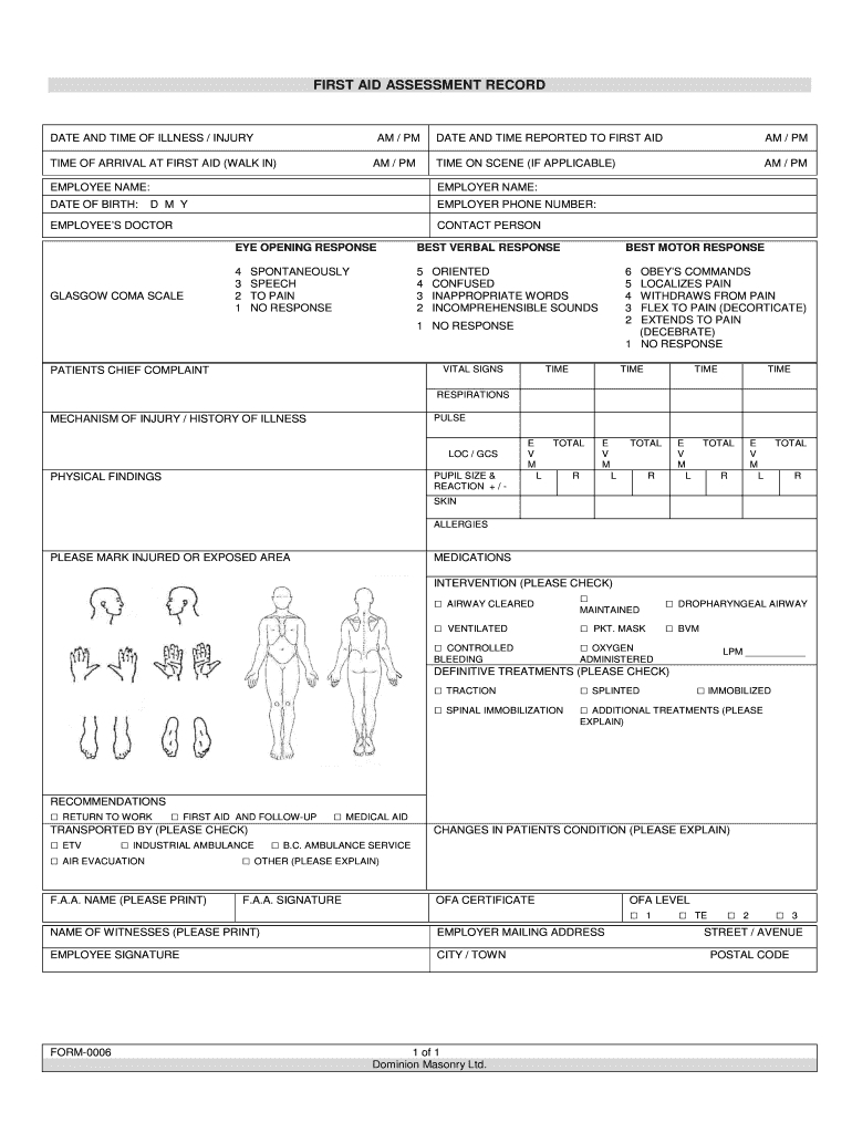 First Aid Incident Report Form Template – Best Sample Template For First Aid Incident Report Form Template