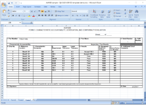 First Article Inspection Report Form (Download Free Sample intended for Part Inspection Report Template