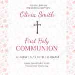 First Holy Communion Greeting Card Design Template Regarding First Communion Banner Templates
