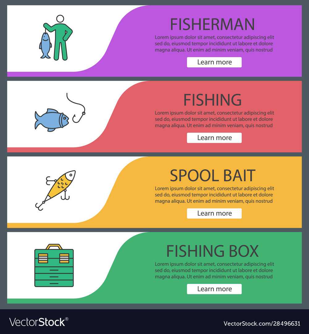 Fishing Web Banner Templates Set Regarding Free Website Banner Templates Download