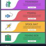 Fishing Web Banner Templates Set Regarding Website Banner Templates Free Download