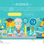 Flat Design Concept Of Science. Horizontal Banner With Within Science Fair Banner Template