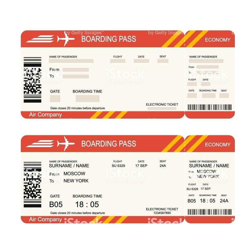 Flight Ticket Template With Plane Ticket Template Word