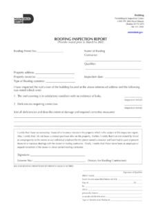 Florida Roof Inspection Form - Fill Online, Printable within Roof Inspection Report Template