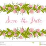 Flower Card, Invitation, Banner Template With Save The Date Pertaining To Save The Date Banner Template