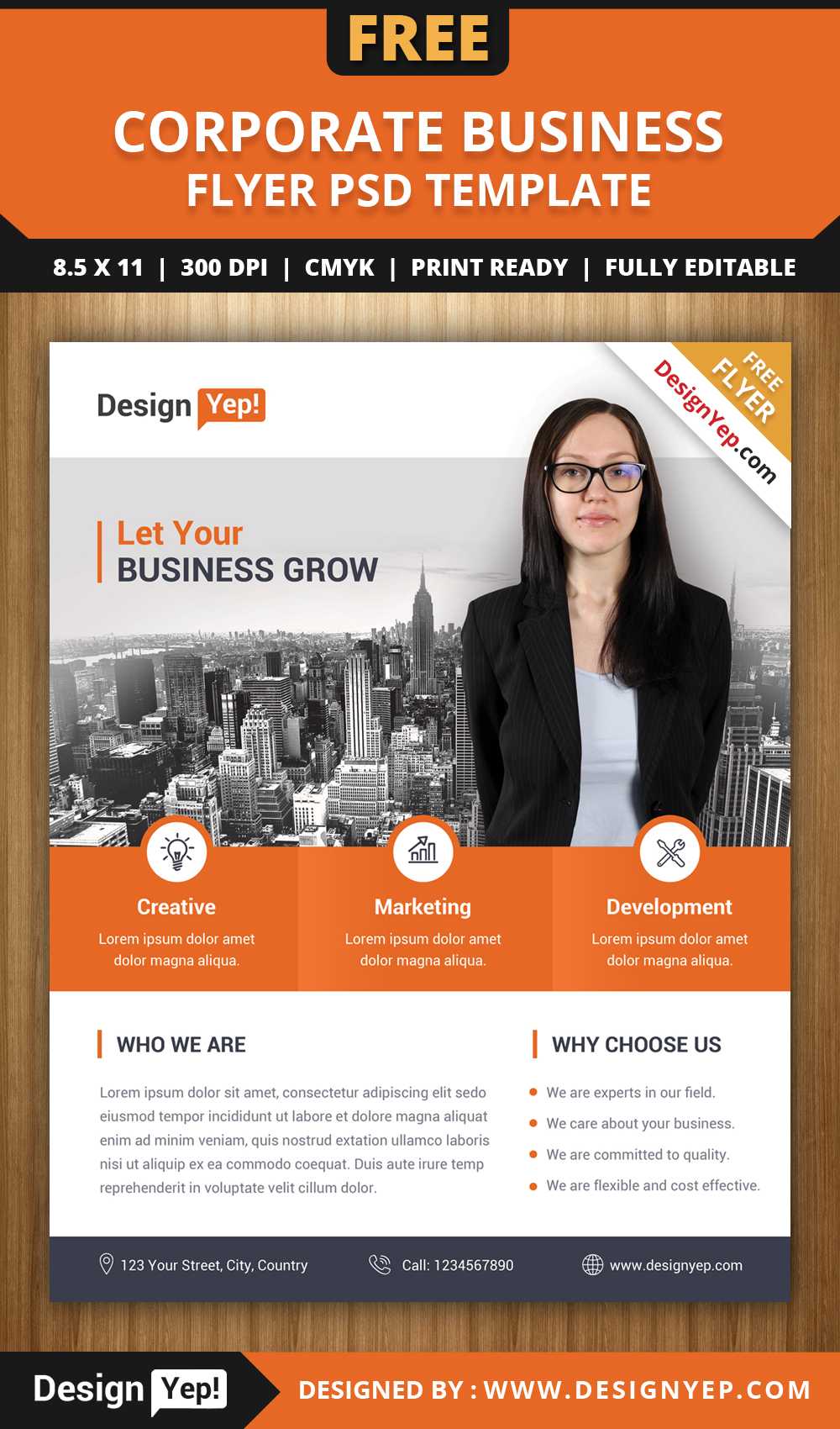 Flyer Lates Free Psd Business Brochure Photoshop Download In Free Business Flyer Templates For Microsoft Word