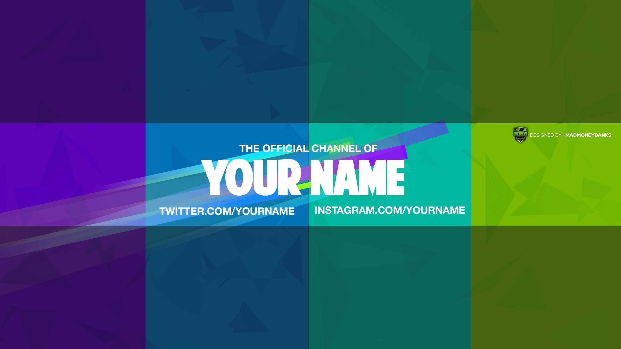 Flying Colors Youtube Channel Banner Template – Madmoneybanks Pertaining To Yt Banner Template