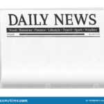 Folded Newspaper. Blank Background For News Page Template Within Blank Newspaper Template For Word