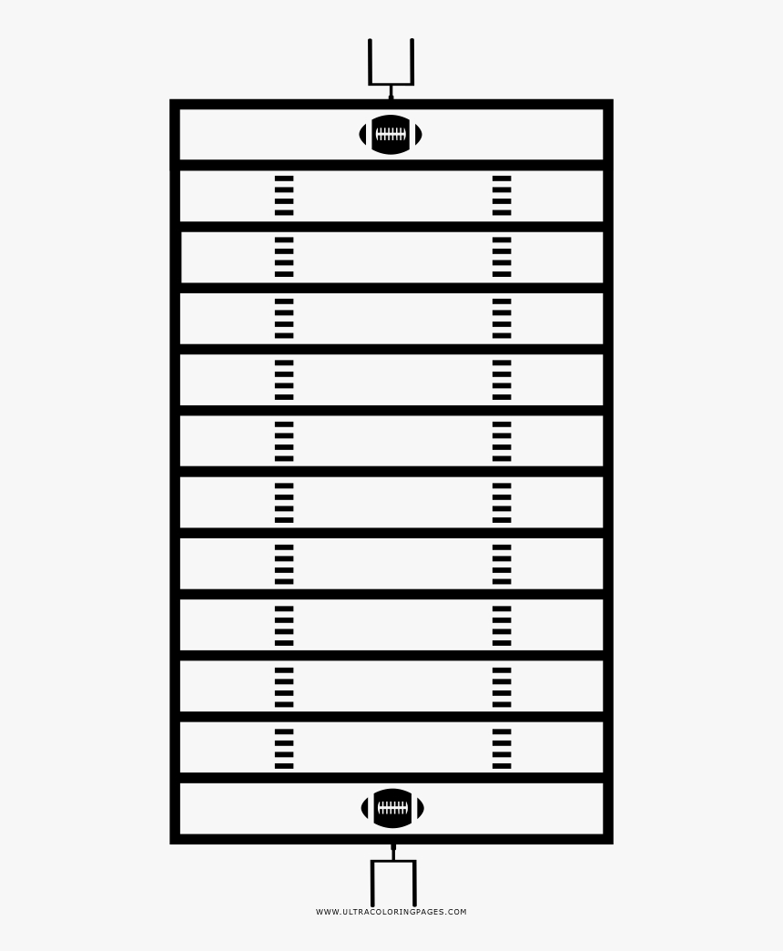 Football Field Coloring Page – Transparent Football Field Within Blank Football Field Template