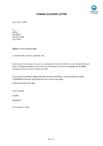 Formal Business Letter In Word | Templates At inside Microsoft Word Business Letter Template