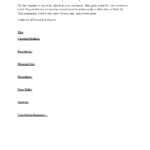 Formal Science Lab Report Template | Templates At Intended For Lab Report Conclusion Template