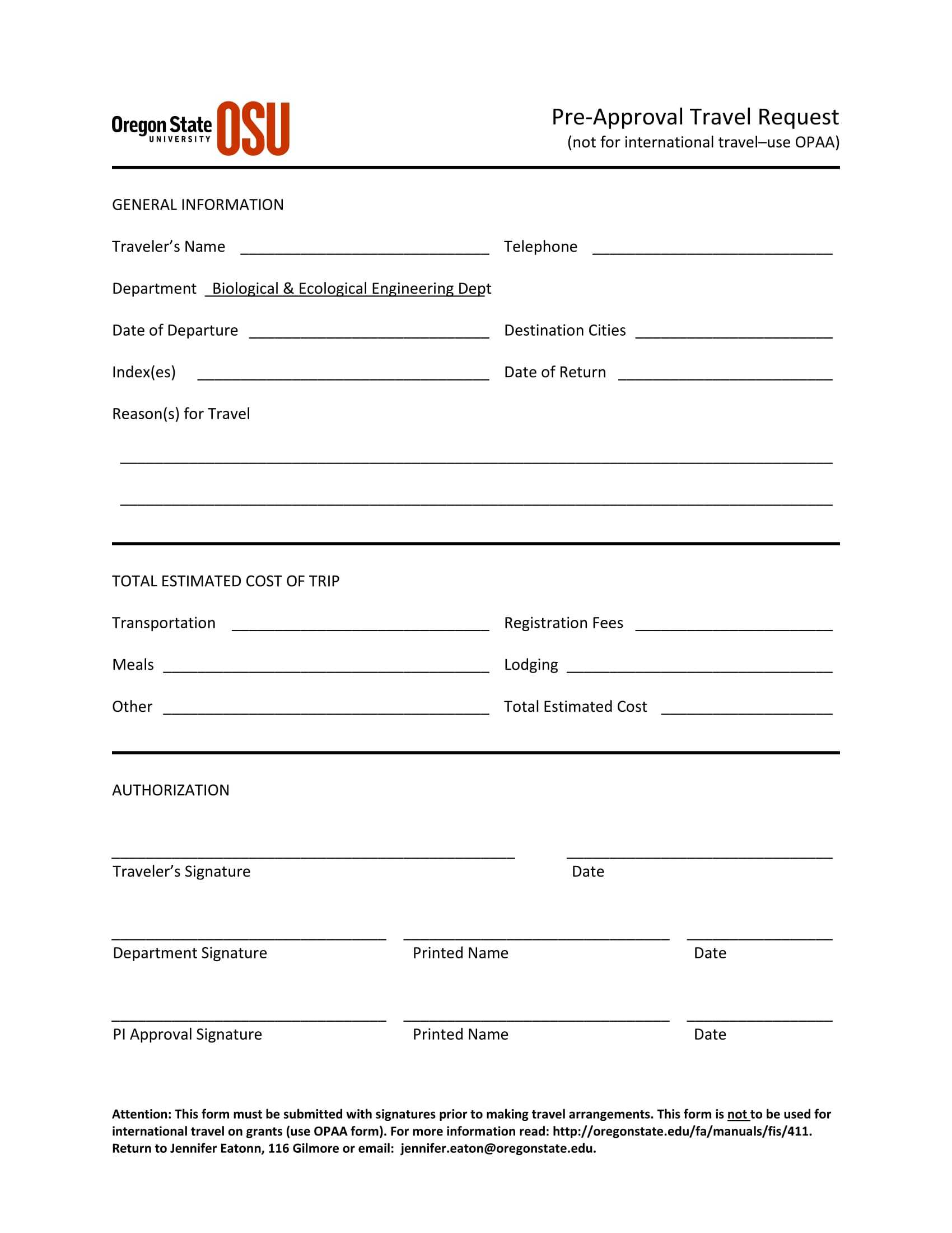 Free 10+ Approval Forms [ Travel Request, Event And Project Within Travel Request Form Template Word