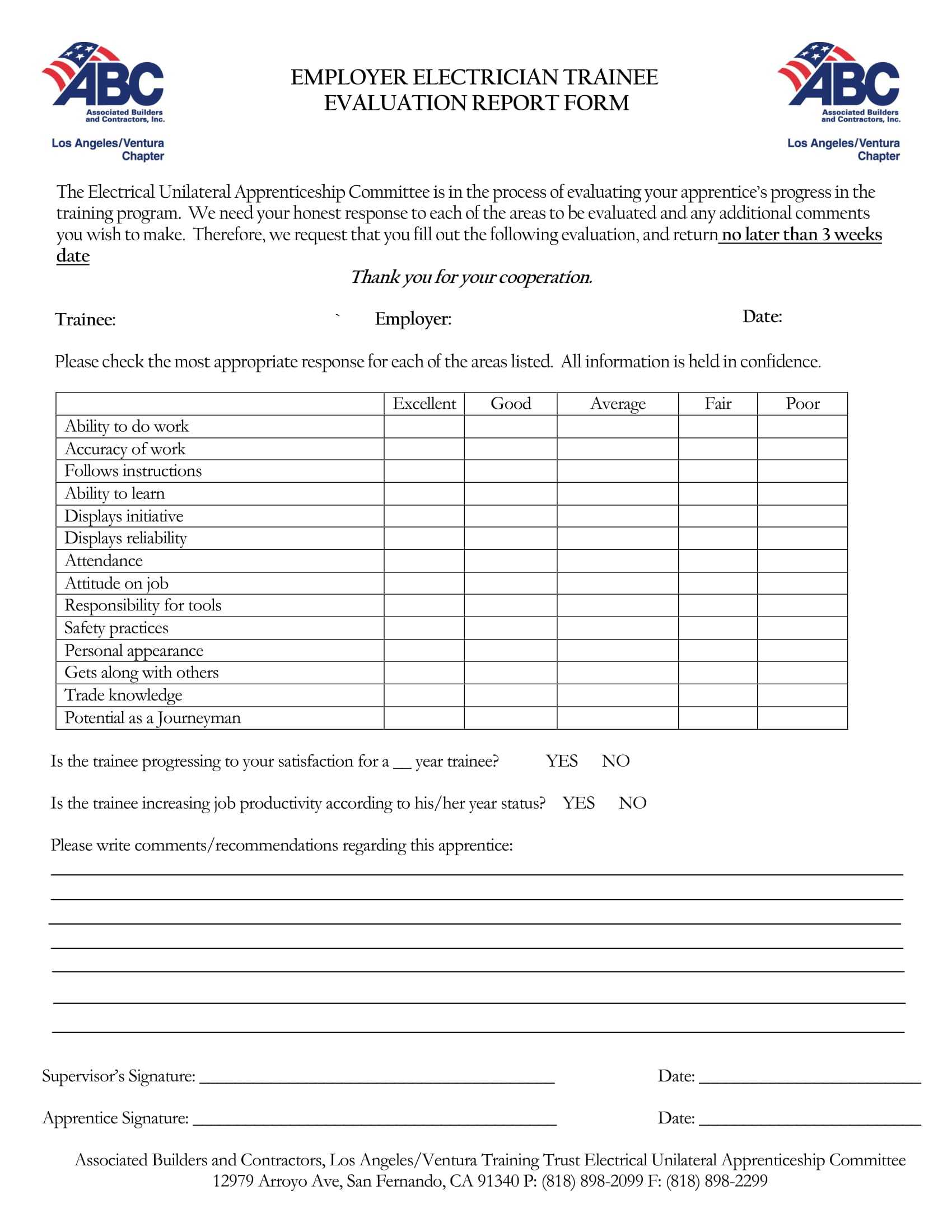Free 14+ Trainee Evaluation Forms In Ms Word | Pdf Throughout Training Feedback Report Template