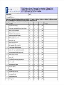 Free 15+ Peer Evaluation Forms In Pdf | Ms Word pertaining to Blank Evaluation Form Template