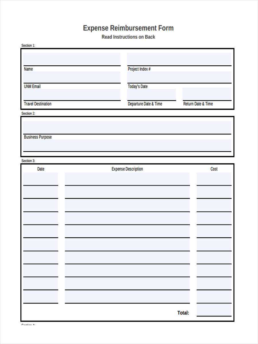 Free 20+ Expense Reimbursement Forms In Pdf | Ms Word | Excel Regarding Reimbursement Form Template Word