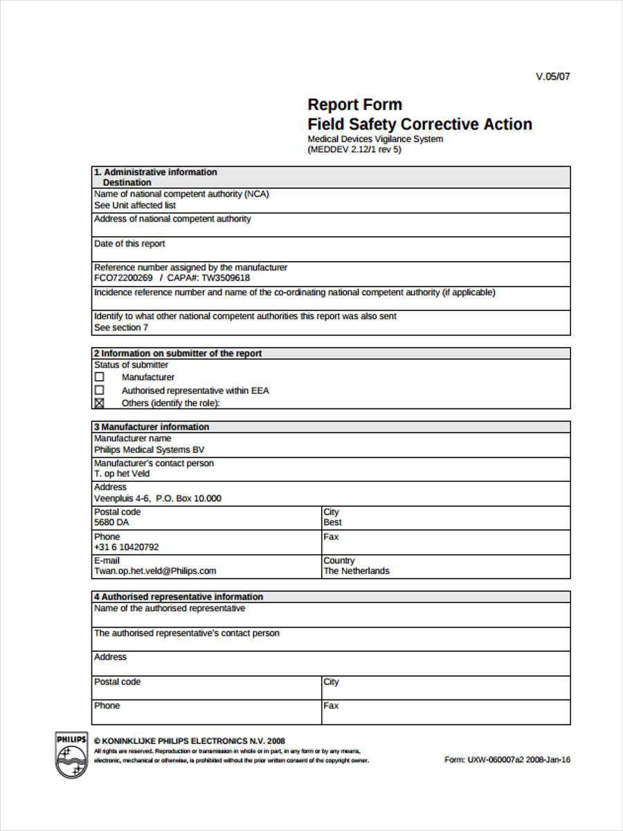 Free 23+ Corrective Action Form Examples In Pdf | Ms Word In Corrective Action Report Template
