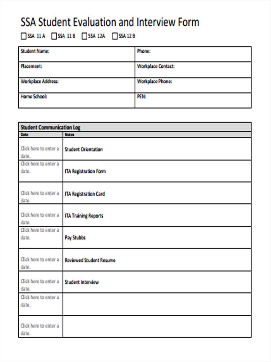 Free 37+ Interview Forms In Pdf | Ms Word | Excel For Student Feedback Form Template Word