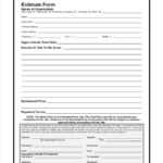Free 38+ Sample Estimate Forms In Pdf | Ms Word Within Blank Estimate Form Template