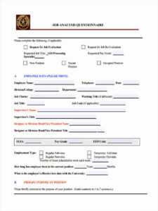Free 8+ Job Questionnaire Forms In Pdf | Ms Word within Questionnaire Design Template Word