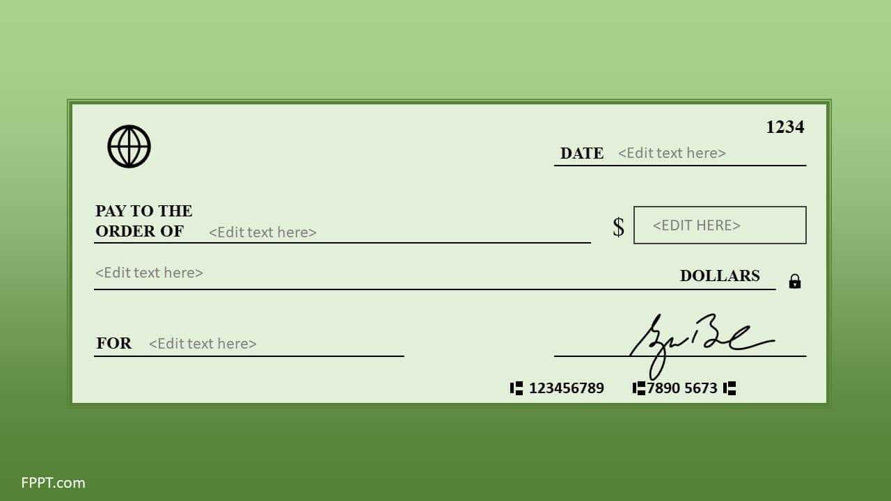 Free Blank Check Template For Powerpoint - Free Powerpoint For Personal Check Template Word 2003