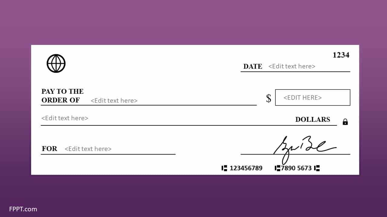 Free Blank Check Template For Powerpoint – Free Powerpoint In Blank Business Check Template Word