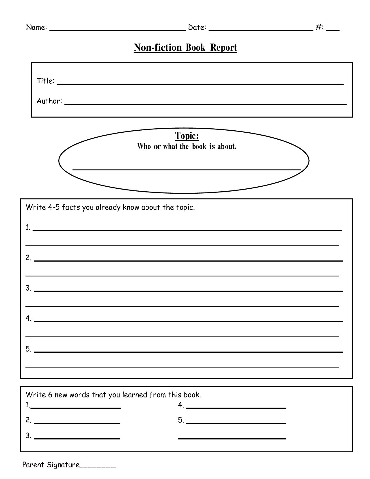 Free Book Report Templates For High School Intended For High School Book Report Template