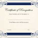Free Certificate Templates For Word Within Certificate Templates For Word Free Downloads
