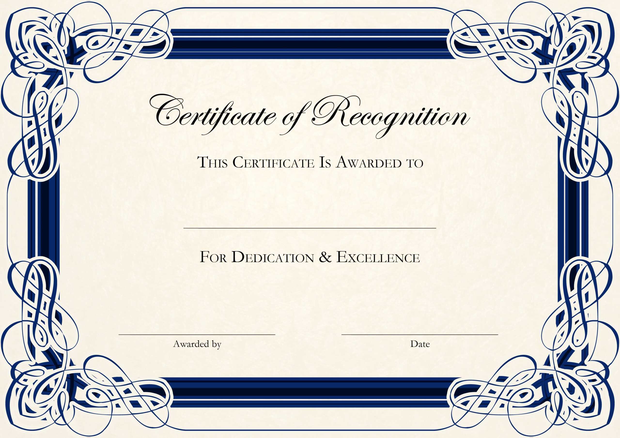Free Certificate Templates For Word Within Certificate Templates For Word Free Downloads