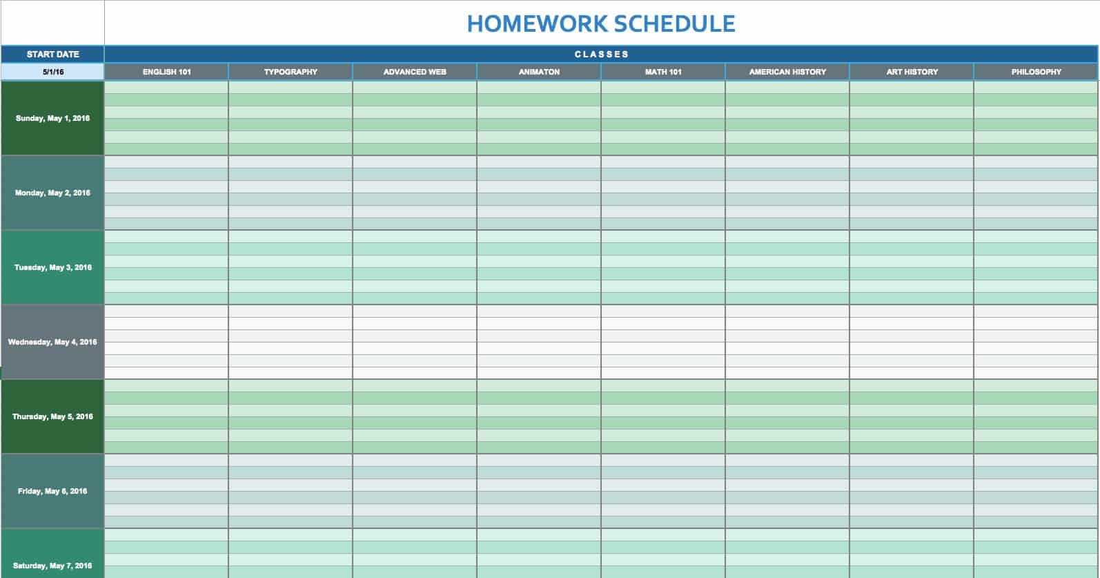 Free Daily Schedule Templates For Excel - Smartsheet Regarding Daily Report Sheet Template