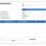 Free Delivery Receipt Template [Pdf, Word Doc & Excel] Within Proof Of Delivery Template Word