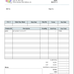 Free Downloadable Invoice Template Word Free Invoice Template With Regard To Free Printable Invoice Template Microsoft Word