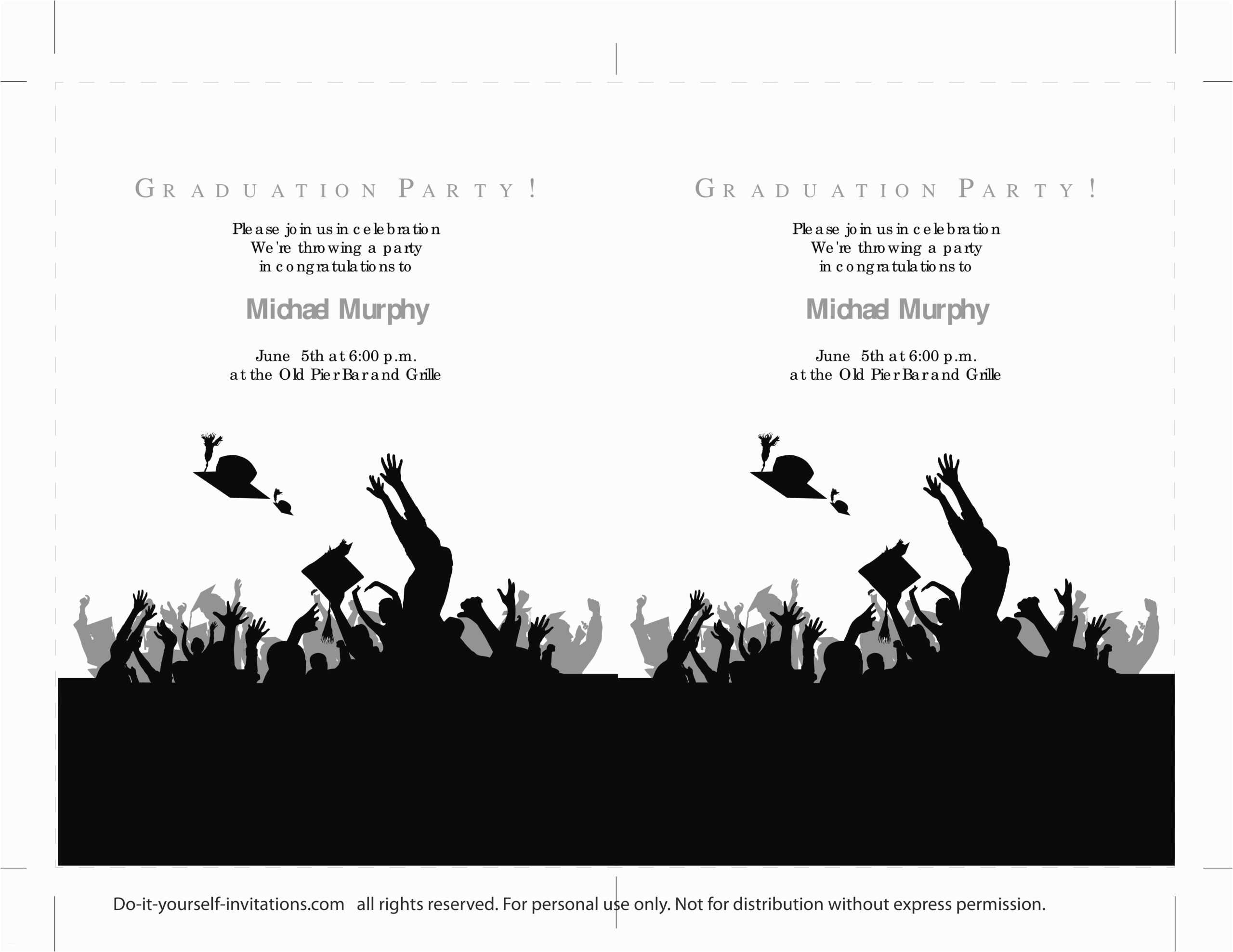 Free Graduation Party Invitation Templates For Word High For Free Graduation Invitation Templates For Word