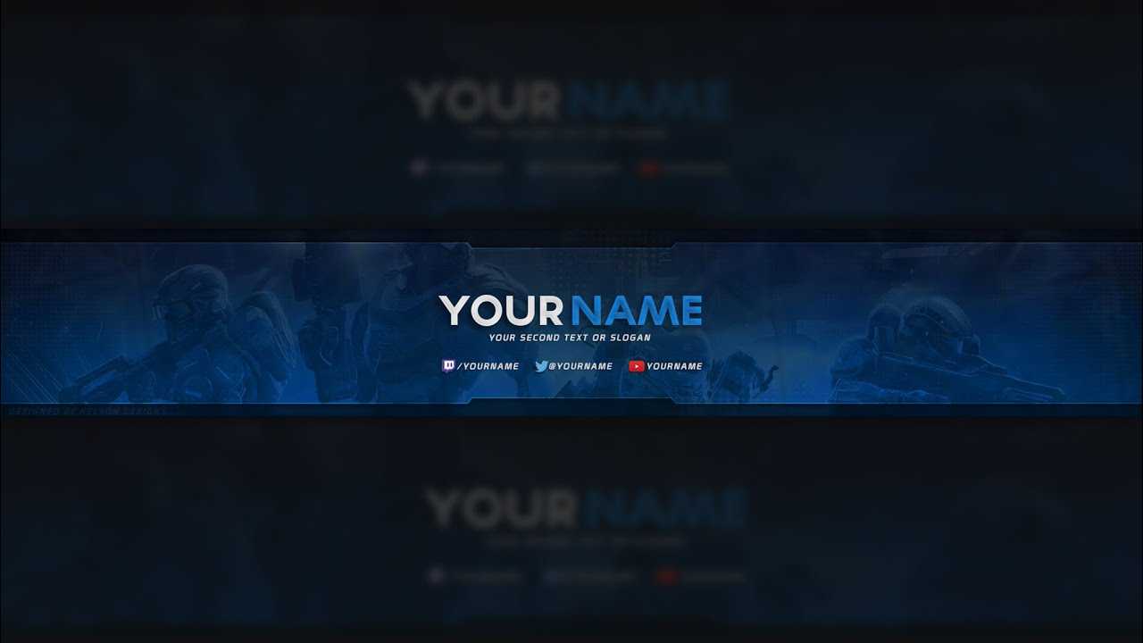 Free Halo Youtube Banner Template (Psd) Inside Youtube Banners Template