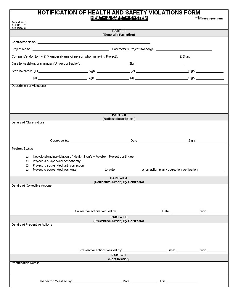 Free Health And Safety Excel Readsheet Management Pertaining To Monthly Health And Safety Report Template