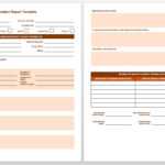 Free Incident Report Templates & Forms | Smartsheet With Health And Safety Incident Report Form Template